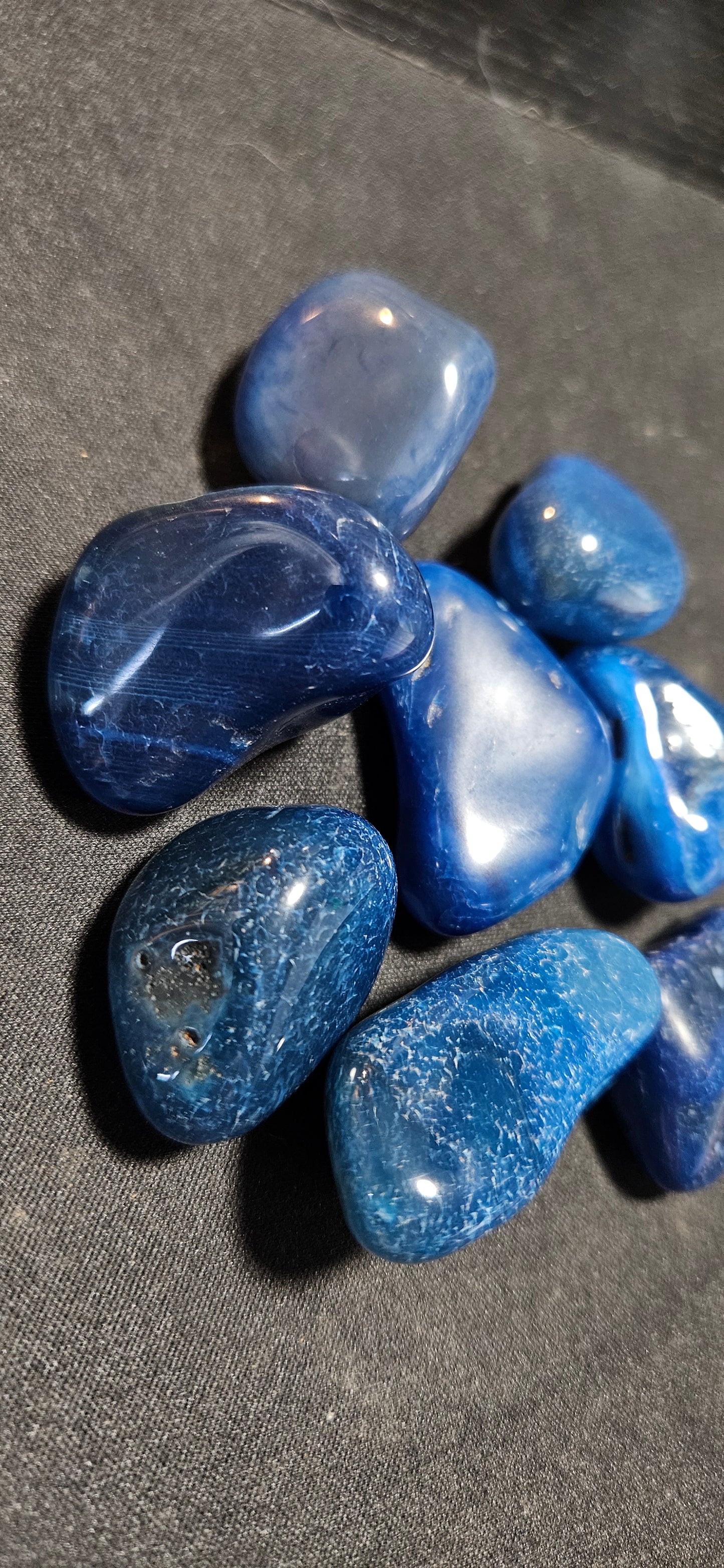 Blue Agate Tumbled Crystals