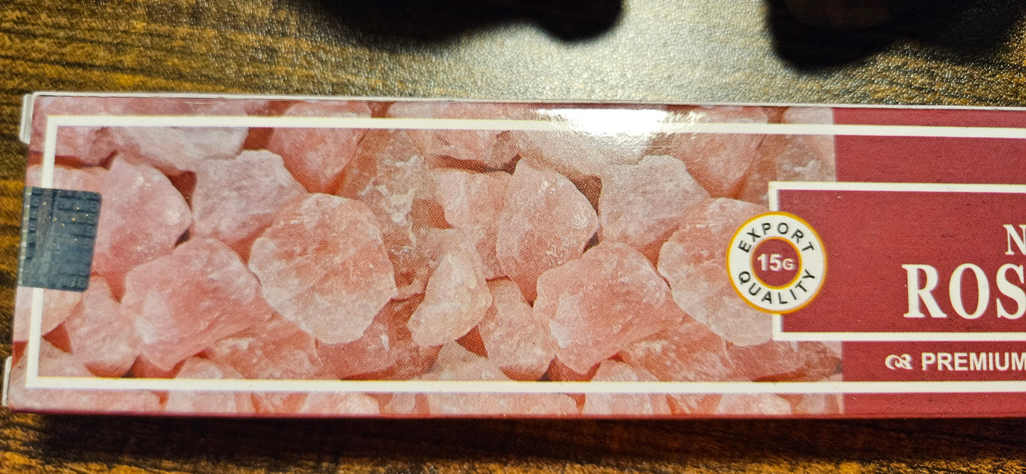 Rose Quartz incense sticks pack of 12 sticks