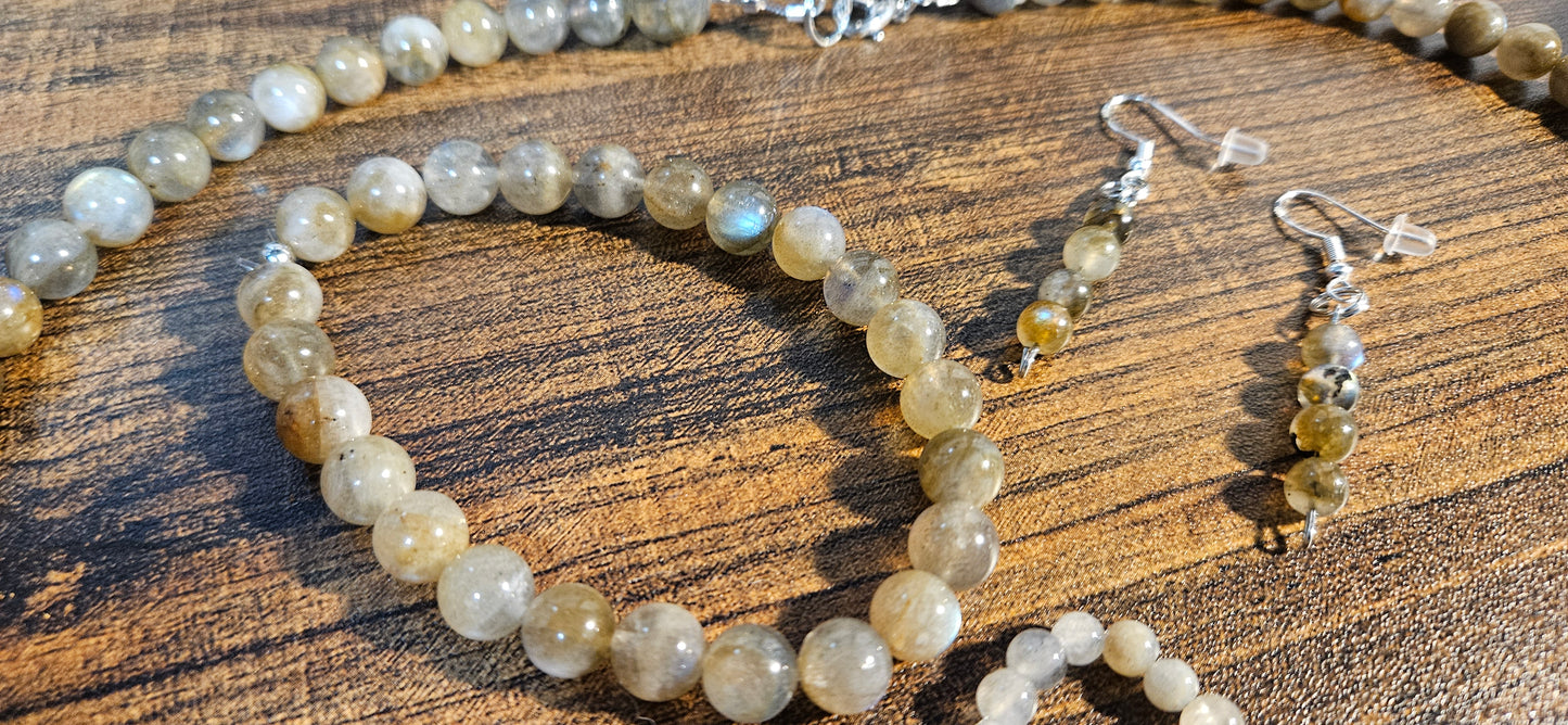Labradorite jewelry set