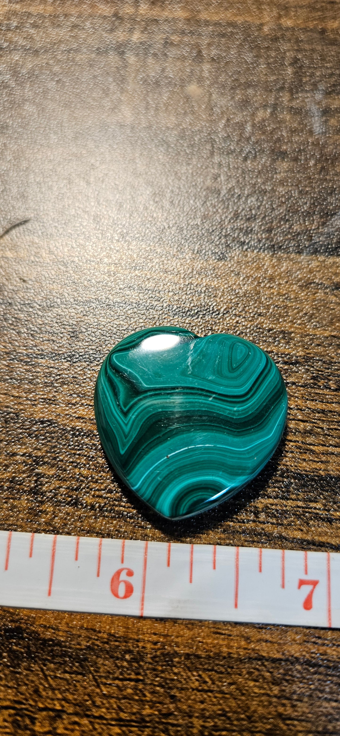 Malachite Heart Carving, stone of transformation and protection
