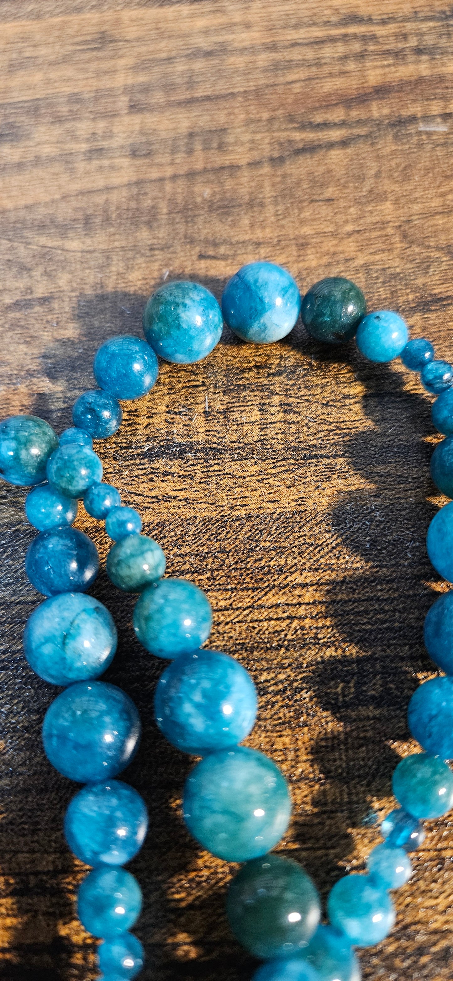 Blue Apatite Necklace with Dragonfly Pendant