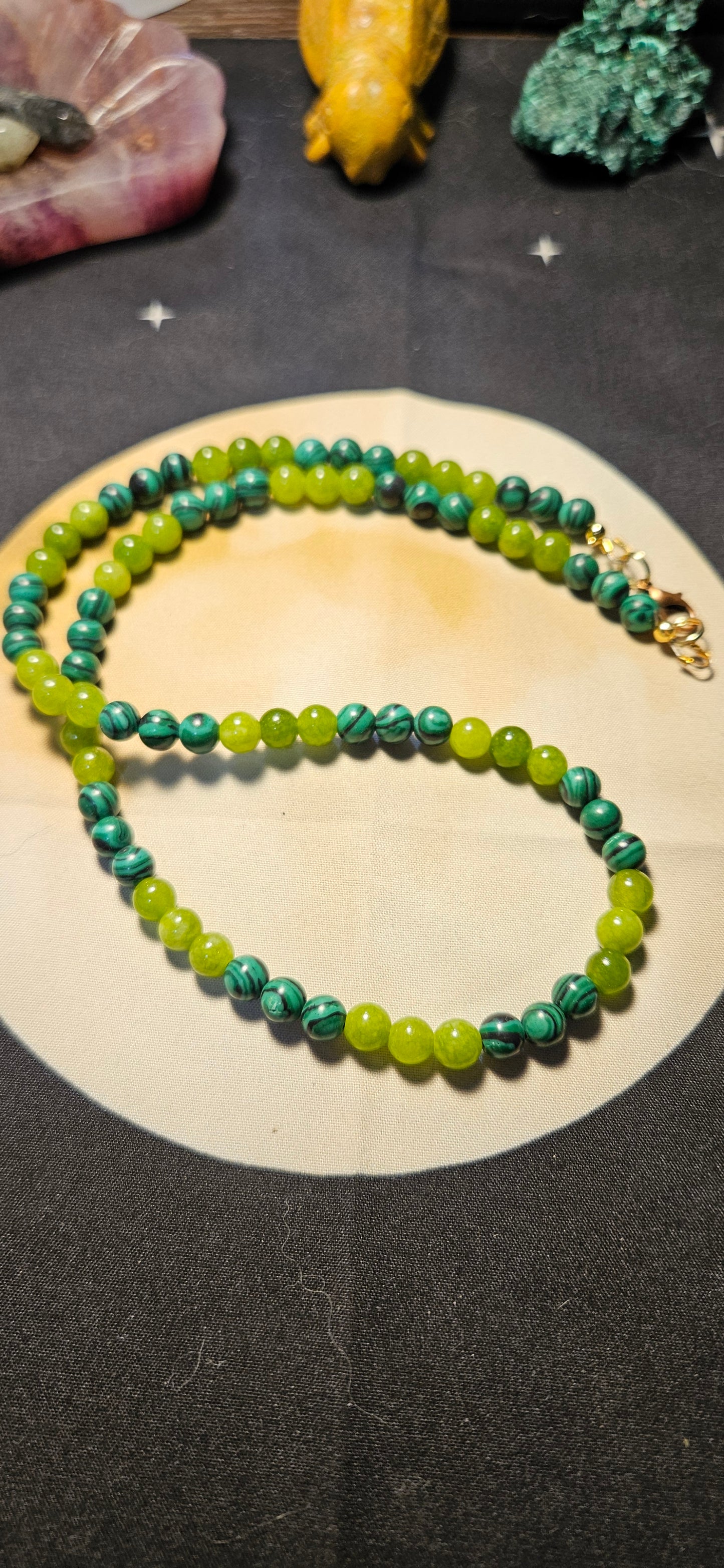Malachite and Peridot Necklace