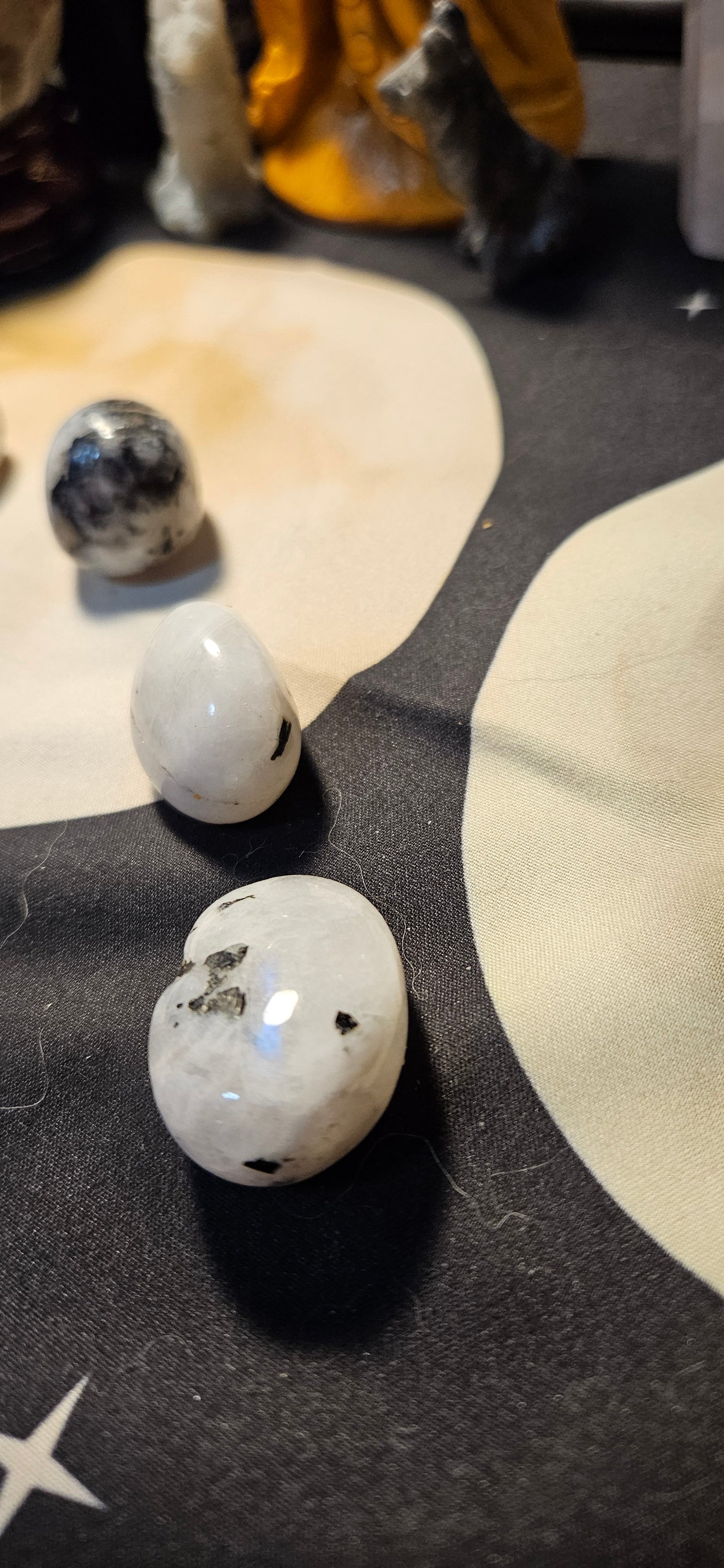 Tourmalated Moonstone Tumbled Crystals