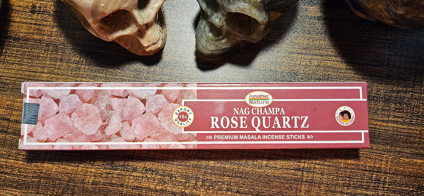 Rose Quartz incense sticks pack of 12 sticks