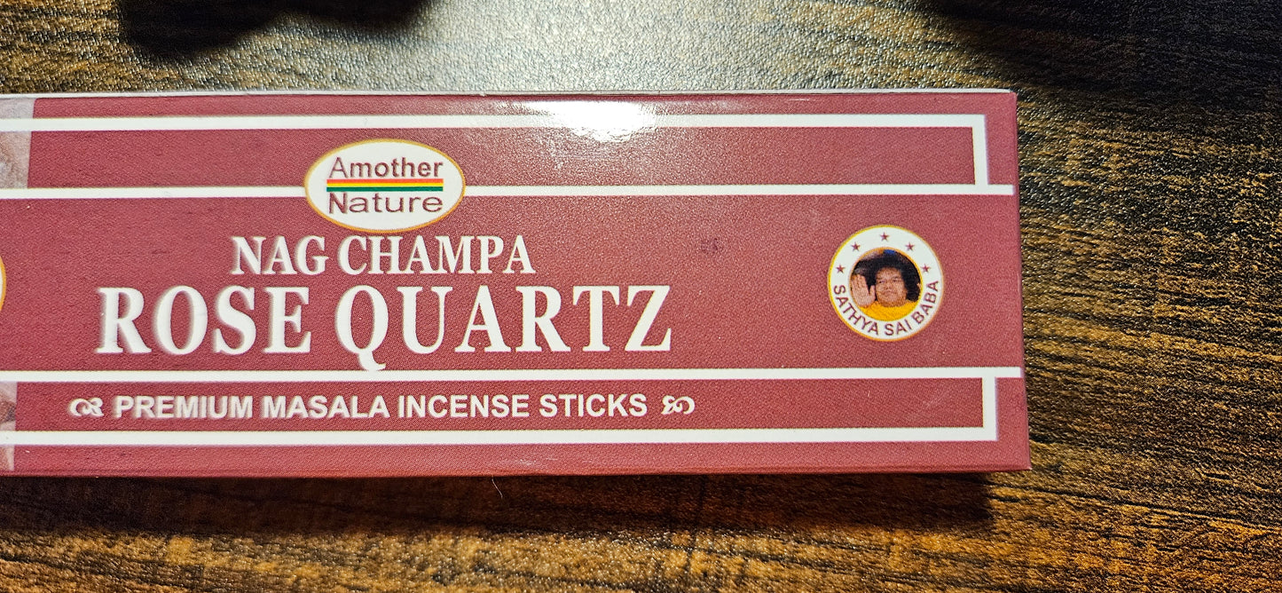 Rose Quartz incense sticks pack of 12 sticks