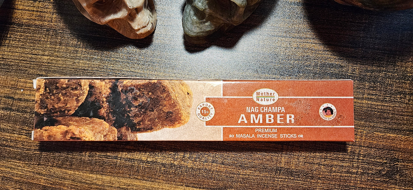 Amber Incense Sticks pack of 12 sticks