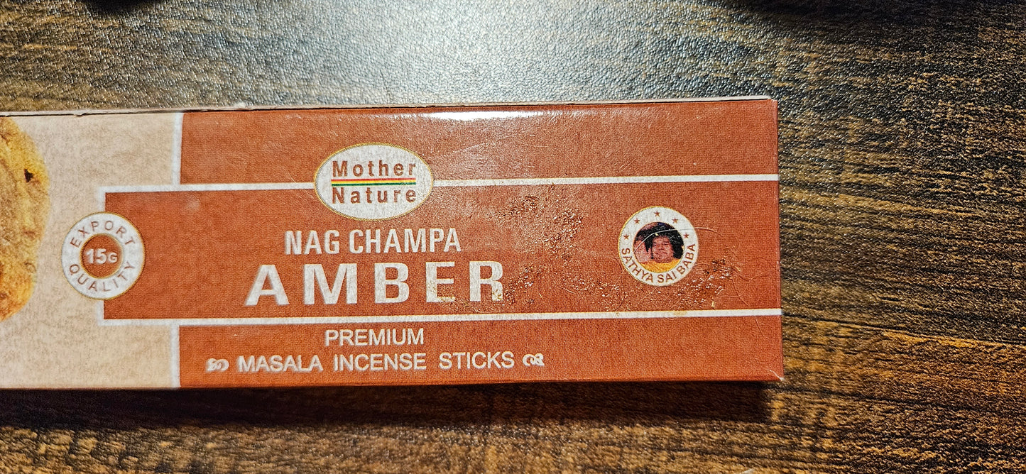 Amber Incense Sticks pack of 12 sticks