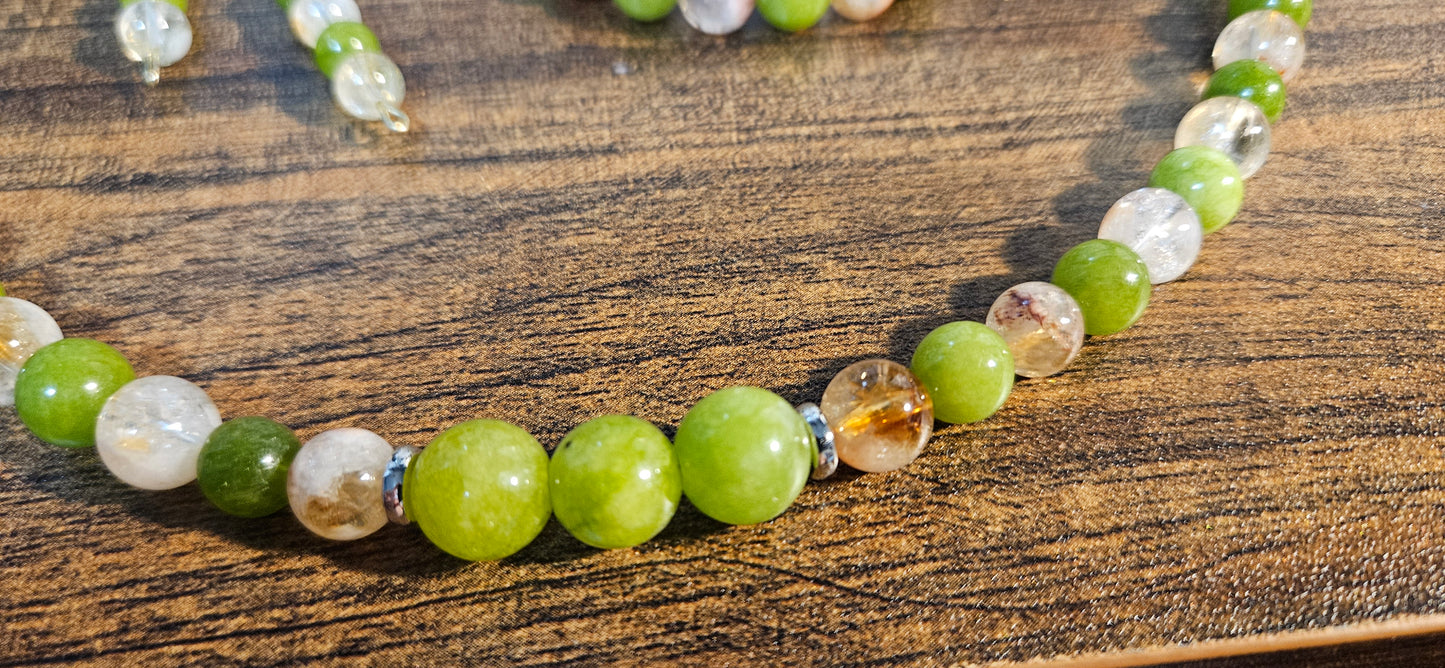 Citrine and Peridot jewelry set