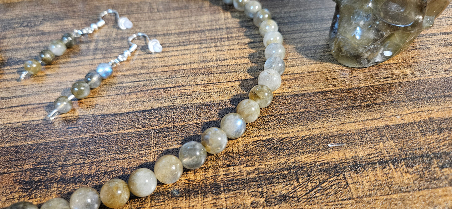 Labradorite jewelry set