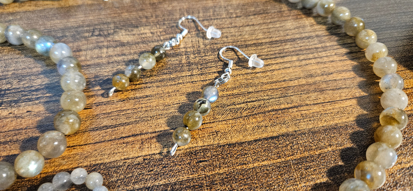 Labradorite jewelry set