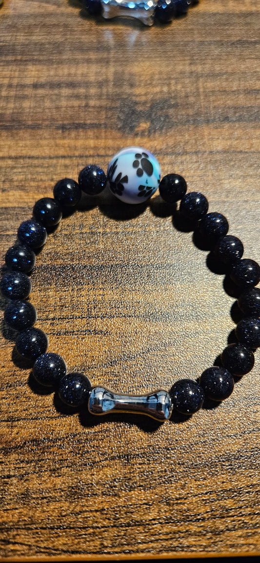 Lunar Paws Bracelet Blue Sandstone #1