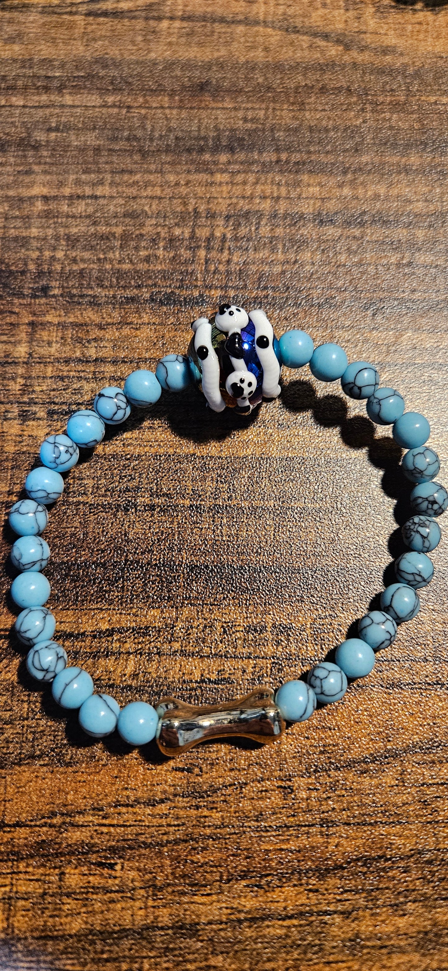 Lunar Paws Bracelet Turquoise Howlite #2