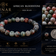 African Bloodstone Bracelet - 7.5
