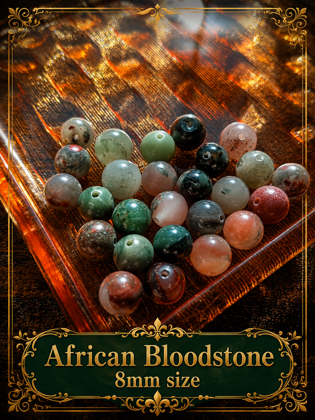 African Bloodstone Bracelet - 7.5