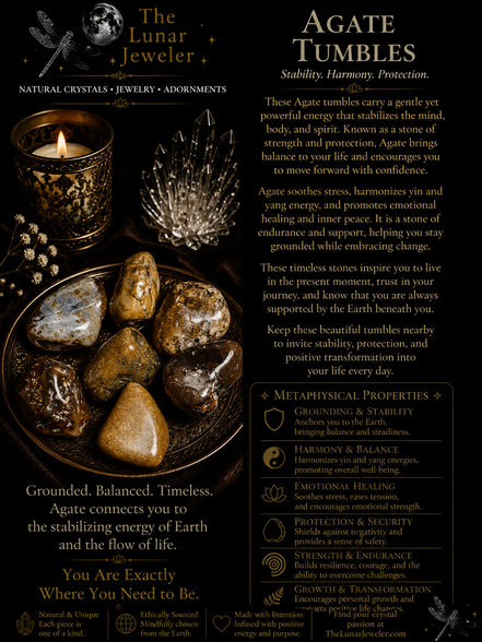 Natural Tumbled Crystals & Stones – Genuine Polished Gemstones