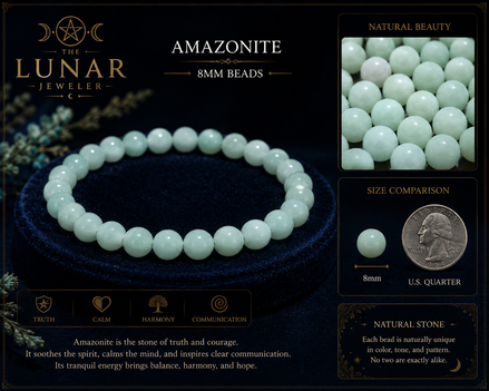 Amazonite 8mm Beaded Bracelet