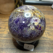 Natural Amethyst Crystal Sphere – Intuition, Calm & Spiritual Protection
