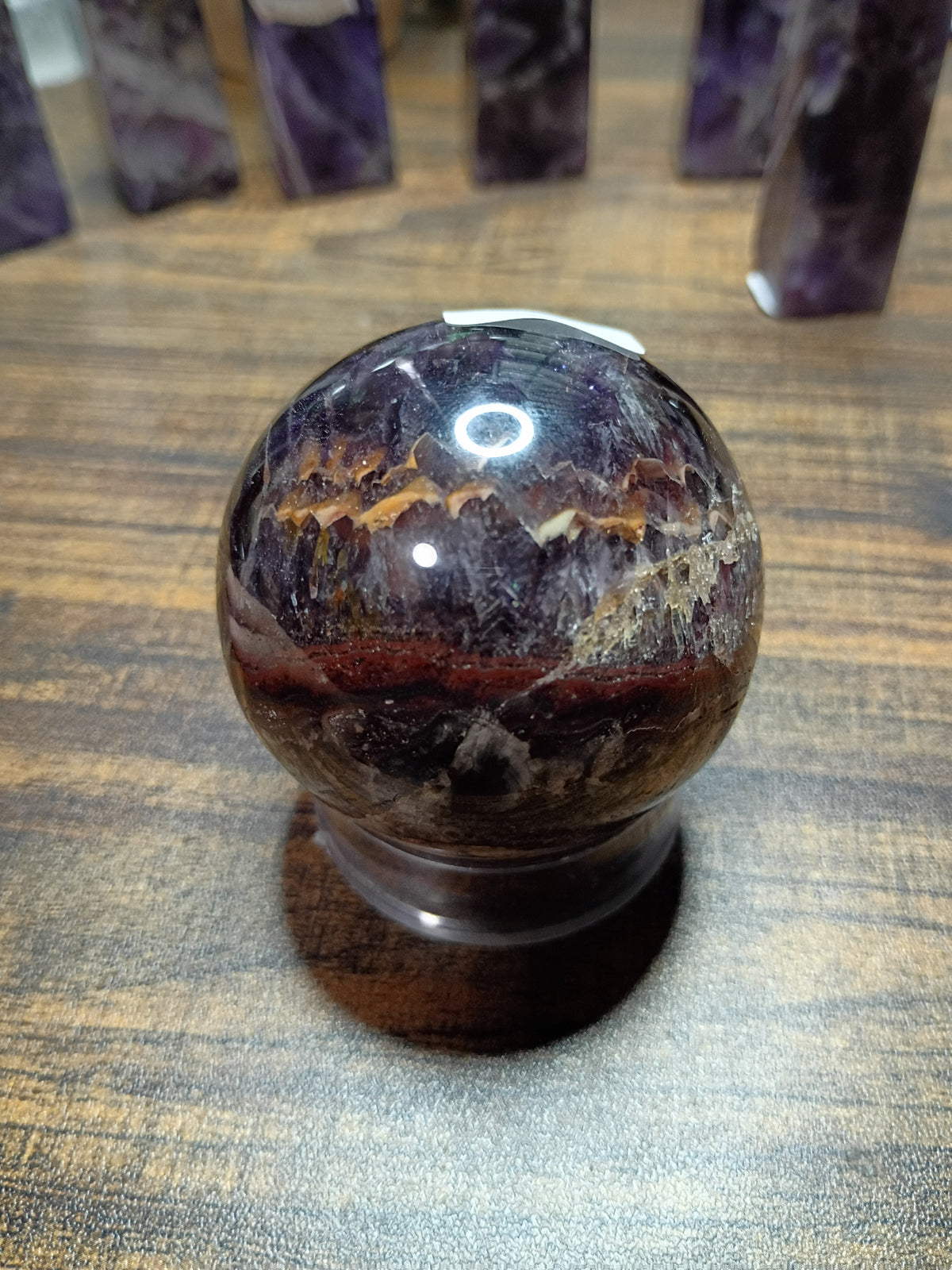 Natural Amethyst Crystal Sphere – Intuition, Calm & Spiritual Protection