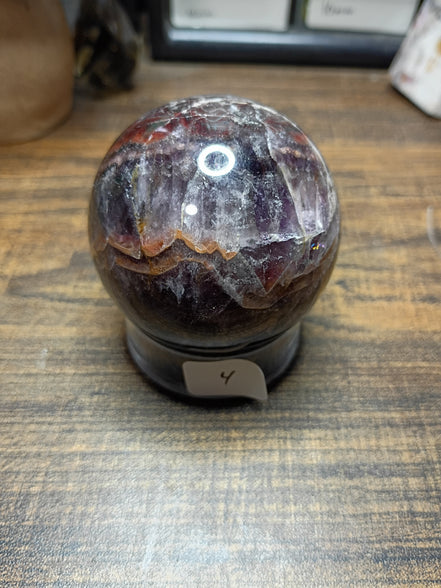 Natural Amethyst Crystal Sphere – Intuition, Calm & Spiritual Protection
