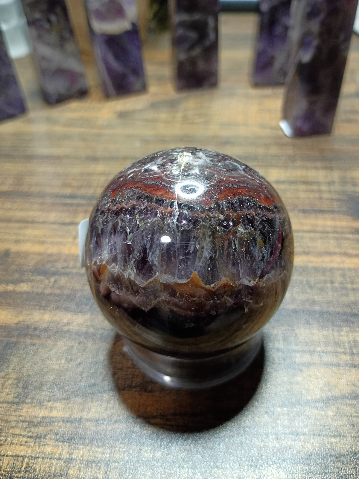 Natural Amethyst Crystal Sphere – Intuition, Calm & Spiritual Protection