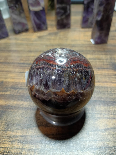 Natural Amethyst Crystal Sphere – Intuition, Calm & Spiritual Protection