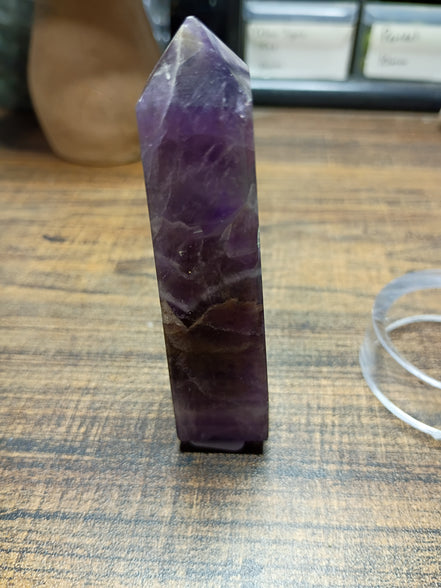 Natural Amethyst Crystal Tower – Intuition, Clarity & Spiritual Protection