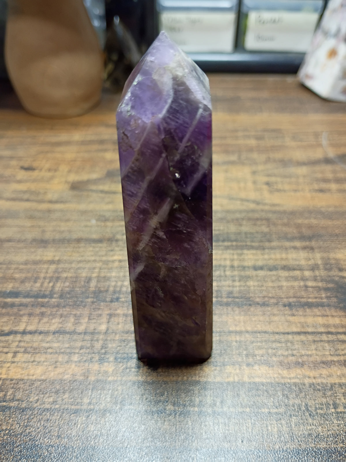 Natural Amethyst Crystal Tower – Intuition, Clarity & Spiritual Protection