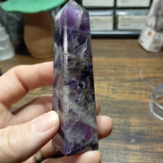 Natural Amethyst Crystal Tower – Intuition, Clarity & Spiritual Protection