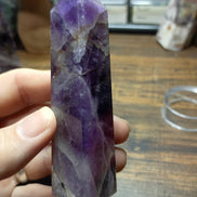 Natural Amethyst Crystal Tower – Intuition, Clarity & Spiritual Protection