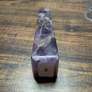 Natural Amethyst Crystal Tower – Intuition, Clarity & Spiritual Protection