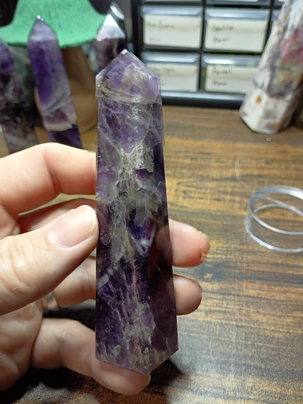 Natural Amethyst Crystal Tower – Intuition, Clarity & Spiritual Protection