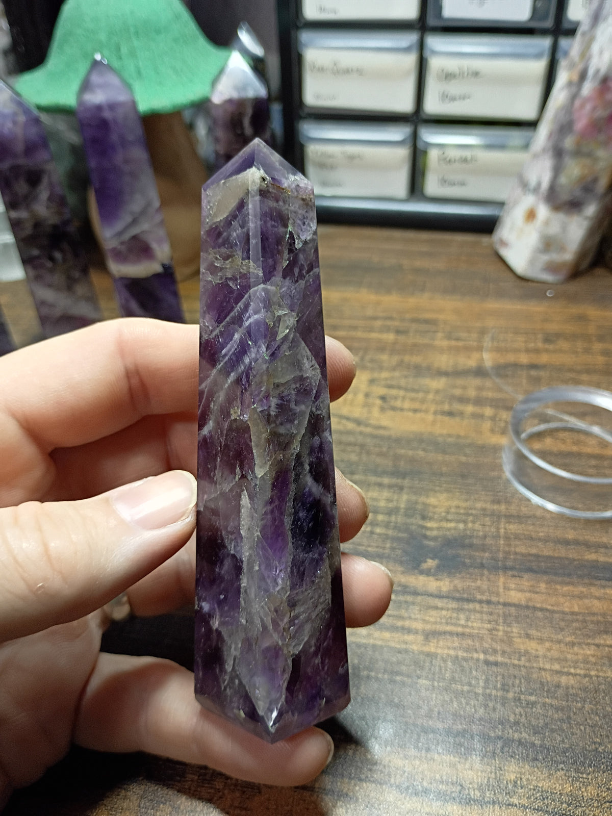 Natural Amethyst Crystal Tower – Intuition, Clarity & Spiritual Protection