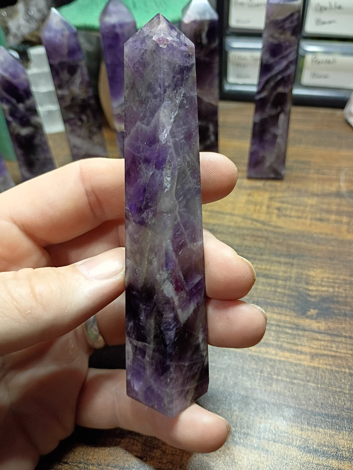 Natural Amethyst Crystal Tower – Intuition, Clarity & Spiritual Protection