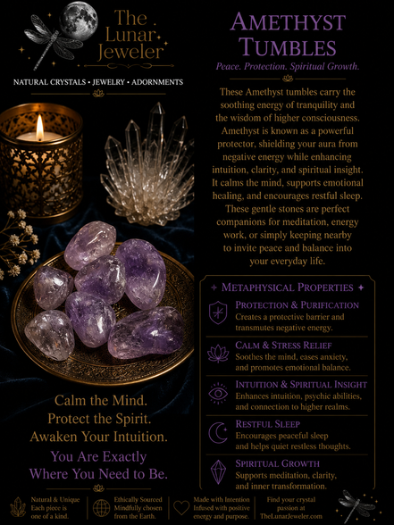 Natural Tumbled Crystals & Stones – Genuine Polished Gemstones
