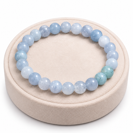 Angelite Bracelet – 7.5" Elastic Bracelet