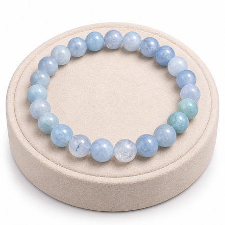 Aquamarine Bracelet – 7.5" Elastic Bracelet