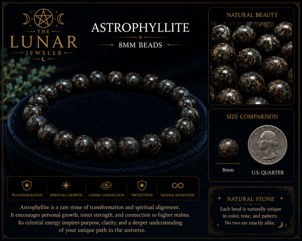 Astrophyllite Bracelet – 7.5" Elastic Bracelet