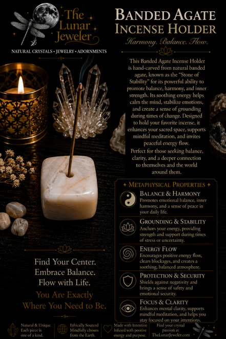 Crystal Incense Holders – Natural Gemstone Incense Burners