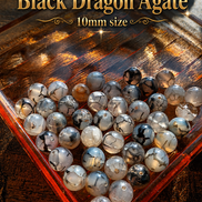 Black Dragon Agate Bracelet – 7.5