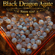 Black Dragon Agate Bracelet – 7.5