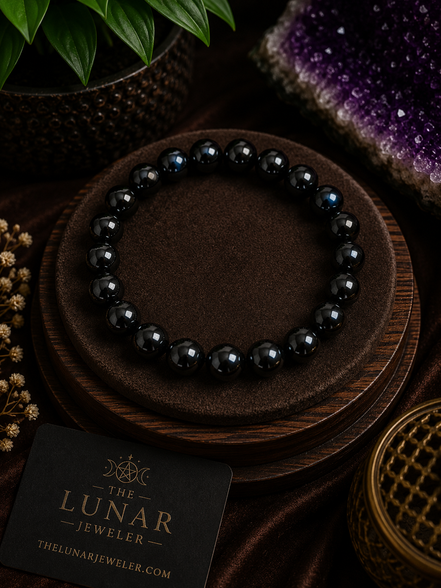 Black Onyx Bracelet – 7.5" Elastic Bracelet