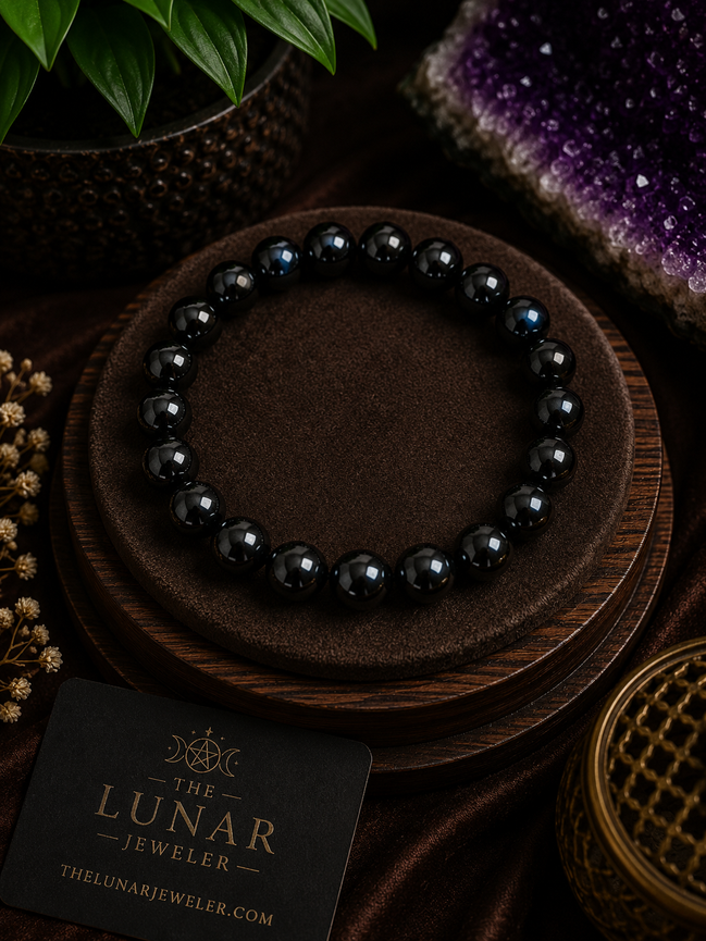 Black Onyx Bracelet – 7.5" Elastic Bracelet