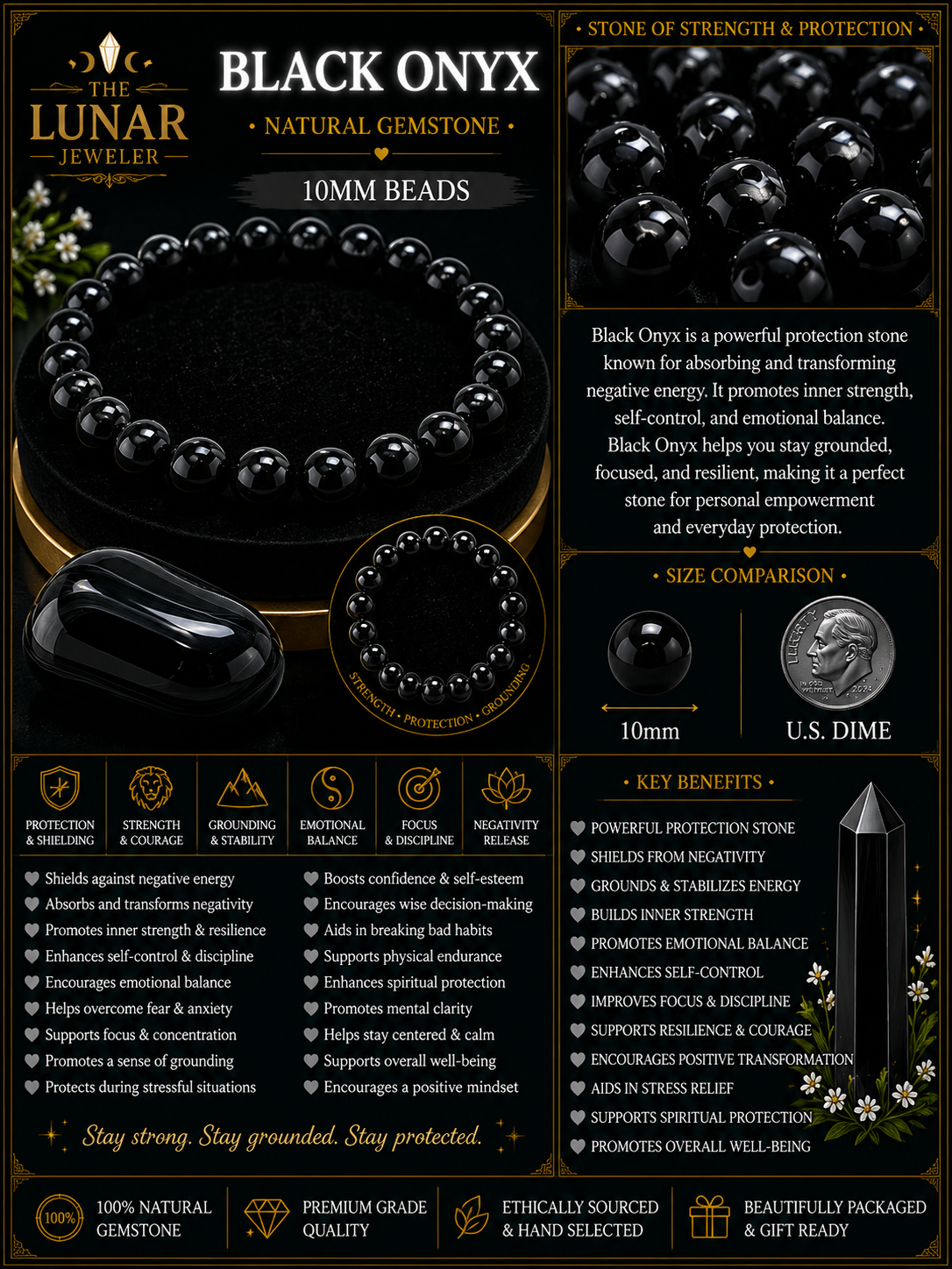 Black Onyx Bracelet – 7.5