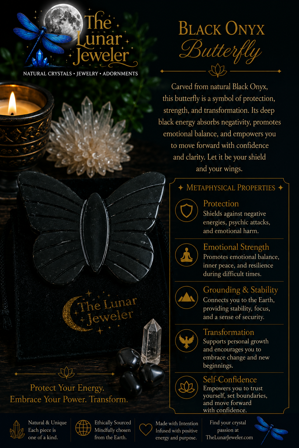 Hand-Carved Crystal Butterflies – Natural Gemstone Butterfly Carvings