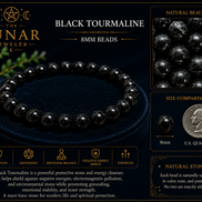 Black Tourmaline Bracelet – 7.5