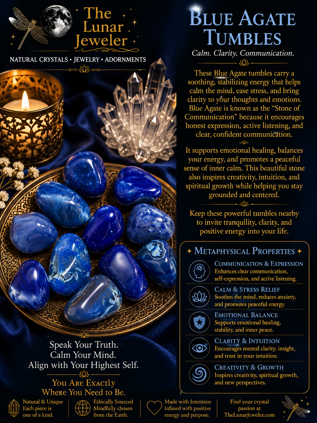Natural Tumbled Crystals & Stones – Genuine Polished Gemstones