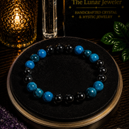 Blue Apatite & Black Tourmaline Bracelet – 7.5