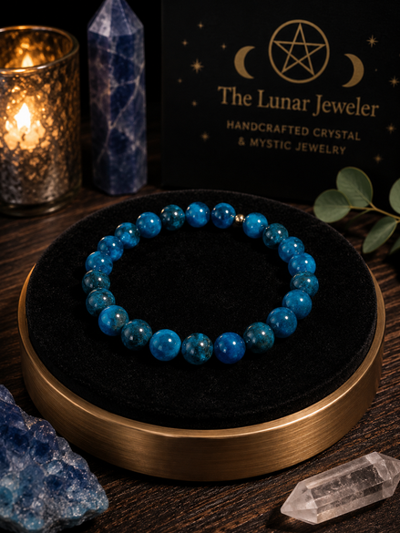 Blue Apatite Bracelet – 7.5" Elastic Bracelet