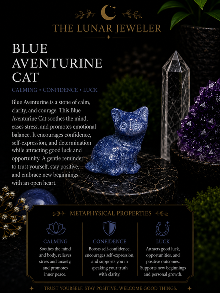 Hand-Carved Crystal Cats – Natural Gemstone Cat Carvings