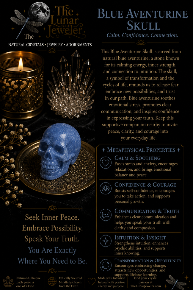 Crystal Skull Carving – Hand-Carved Natural Gemstone Skull